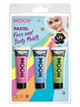 Ansiktsmaling UV Pastell 90-talls Sminkesett