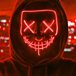 Halloween LED Maske Rød