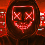 Purge LED Maske Rød