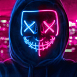 Purge LED Maske Blå og Rosa