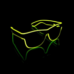 LED Wayfarer Briller Gul
