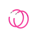 Hoops Øreringer Neonrosa