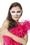Nydelig Øyemaske Hvit og Rosa