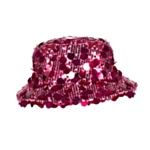Paljett Bøttehatt Rosa