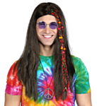 Hippieparykk med Fletter