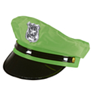 Politi Hatt Neon Grønn