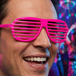 Briller Neonrosa