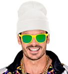 Hip Hop Beanie Lue Hvit
