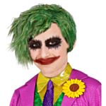 Grøssende Joker Barneparykk