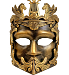 Pegasus Gladiator Maske Gull