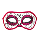 Day Of The Dead Maske Svart og Rosa