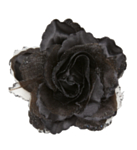 Glitter Rose Hårspenne Svart