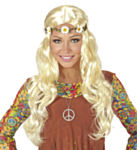 Hippie Parykk med Blomsterkrans