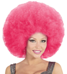 Gigantisk Afroparykk Rosa