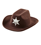 Sheriff Barn Hatt Brun