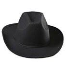 Realistisk Cowboy Hatt Svart