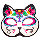 Dia de los Muertos Katt Maske