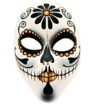 Dia de los Muertos Maske Svart og Oransje