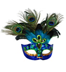 Påfugl Maske