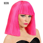 Neon Showgirl Parykk Rosa
