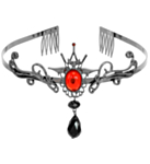 Vampyr Tiara Svart og Rød