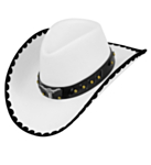 Texas Cowboyhatt Hvit