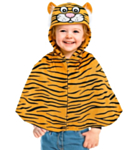 Tiger Plysj Poncho Barnekostyme
