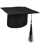 Graduation Hatt Svart