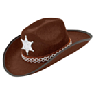 Sheriff Cowboy Barnehatt Brun