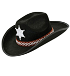 Sheriff Cowboy Barnehatt Svart