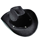 Cowboyhatt Svart
