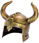 Vikinghjelm med Horn Bronse og Gull