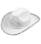 Tiara Cowboyhatt Hvit