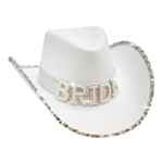 Bride Cowboyhatt Hvit og Sølv