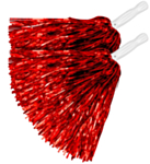Metalliske Cheerleader Pom Poms Rød