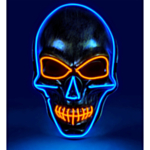 Hodeskalle LED Maske Blå