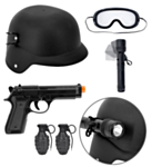 SWAT Barn Kostymesett Svart