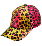 Leopard Paljett Caps Regnbue