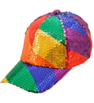 Paljett Caps Regnbue