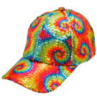 Tie-Dye Paljett Caps Regnbue