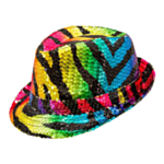 Sebrastripete Fedora Hatt Regnbue