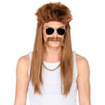 Redneck Parykk & Skjegg Sett