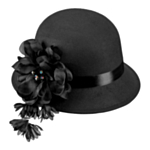 1920-talls Hatt Svart
