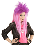 Punk Barneparykk Neonrosa