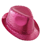 Trilby Hatt Paljetter Rosa