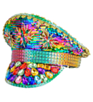 Glitter Kapteinhatt Regnbue