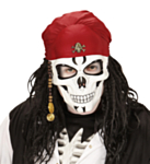 Pirat Skjelettmaske med Bandana