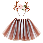 Reinsdyr Tutu Barnekostyme Sett Brun