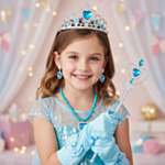 Prinsesse Tilbehørssett Barn Lyseblå
