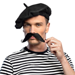 Fransk Bart Svart